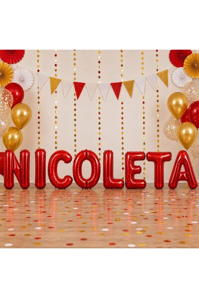 Bibilel Μεταλλικά Μπαλόνια Φύλλου, Bibilel, NICOLETA Σετ Άνω-Κάτω, Ηλίου ή Αέ...