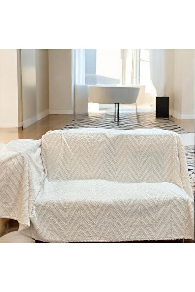 Linea Home Αντιολισθητικό γούνινο σετ ριχτάρια 3 τεμαχίων. ζικ ζακ εκρού ΣΕΤ ...