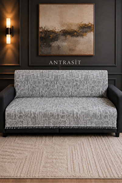 Hig Store Higliving Modern Dokuma Desen Premium Koltuk Örtüsü / Saçaklı Kanep...