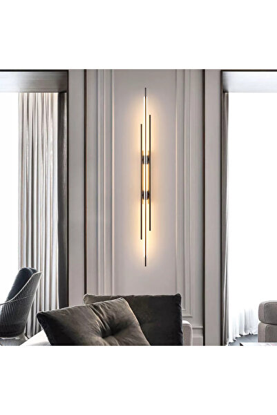 HAMER Modern Black Wall Sconce - 3 Light Colors - 12W - 80cm Length