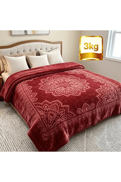 Bleco Vintage embossed flannel blanket, 160*220 cm, comfortable, portable and...