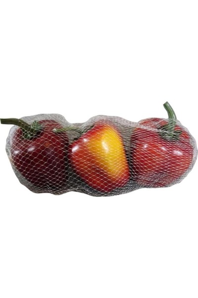 Goliat Set de 3 ardei roșii într-o plasă, Goliat, dimensiune 13x8cm