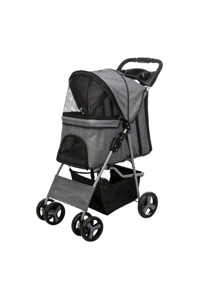 Trixie Buggy Καρότσι Μεταφοράς Σκύλου Γκρι έως 15kg 47×100×80cm