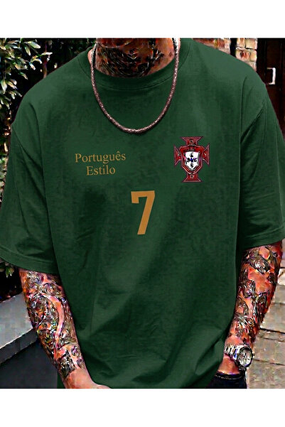 COHERENT Unisex Men/Women Portugal Custom Printed Oversize Cotton T-Shirt