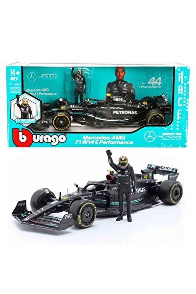 Burago 1:24 Mercedes AMG F1 W14 E Figürlü Formula 1 Yarış Arabası - 44-Lewis ...