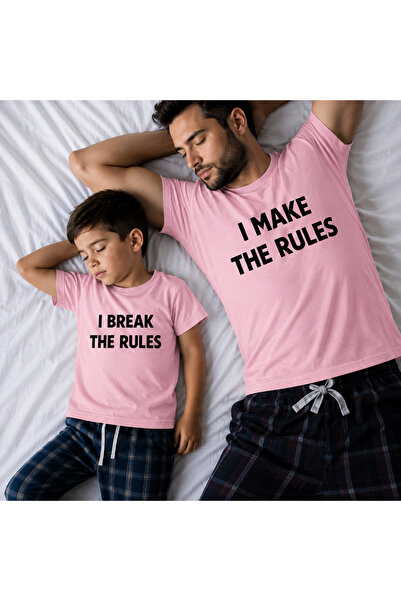 LORVEX Tricou oversize pentru tată și fiu, 100% bumbac, imprimat (trebuie să ...