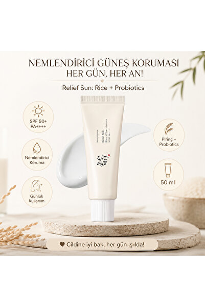 The Potions Relief Sun Rice Probiotics Spf 50+ Pa Aydınlatıcı Kimyasal Filtre...