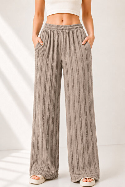 trendalisse Women's Elastic Waist, Pockets, Wide Leg, Seasonal, Ruffle Detail...