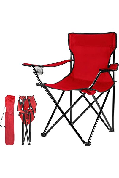 Cady One Folding Camping Chair with Cup Holder and Armrests, Non-Slip Leg Cam...