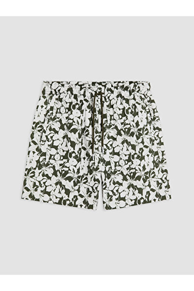 LC Waikiki Nevavm Short Length Floral Patterned Men's Swim Shorts with Differ...