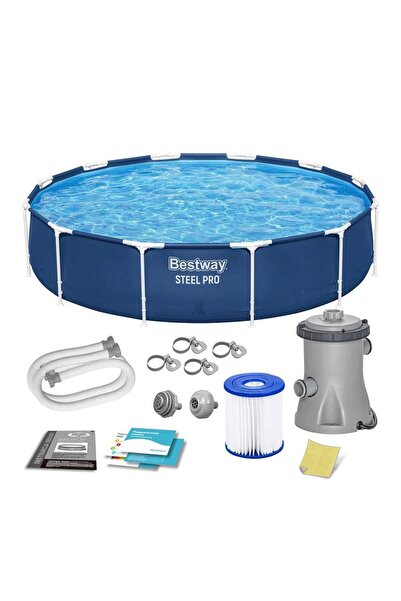 BESTWAY Piscina Supraterana cu Cadru Metalic Bestway, Rotunda, 366x76 cm, 647...