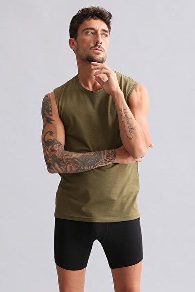 Aytuğ&Mısırlı Egyptian Modal by Tencel Hercules Slim Fit Crew Neck Sports Ath...