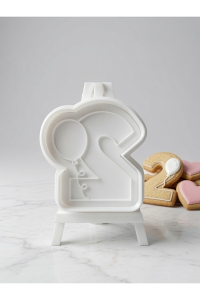 Onflow 2-Year-Old Cookie Mold - Birthday Themed with Balloons and Gifts