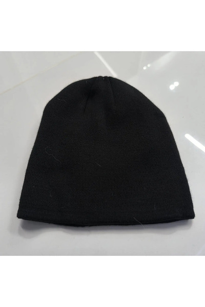 Kinzi Unisex διπλός πλεκτός σκούφος μαύρο, — onesize