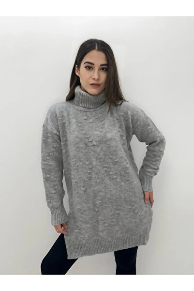 diğer1234 Μπλούζα πλεκτή γκρι one size ζιβάγκο — onesize