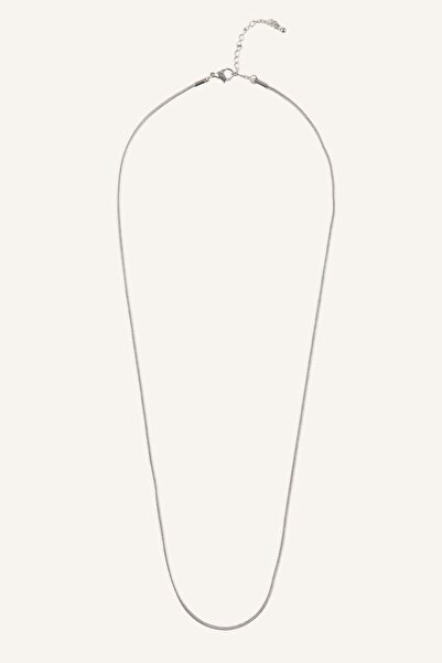 DeFacto Men's Silver Color Necklace I0513Axns