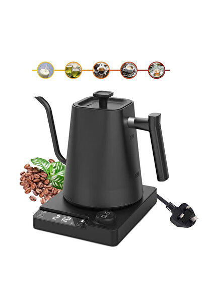KADRAMA 1000 mL Electric Gooseneck Kettle, 1200W V60 Coffee Kettle , Temperat...