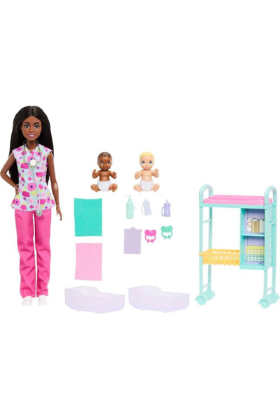 Barbie Kariyerleri Bebek Doktoru Oyun Seti, Esmer Jcr71