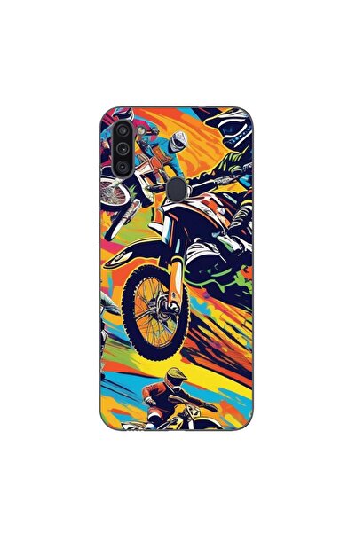 OEM Husa compatibila cu Samsung Galaxy A11 Silicon Gel Tpu Model Motocross Po...