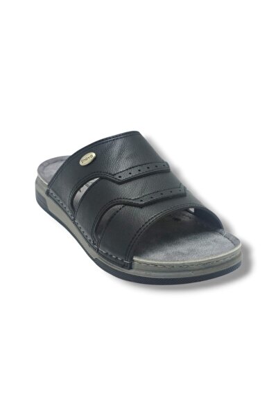Enova E508-26 Leather Anatomical Single Strap Ultra Soft Men's Slippers