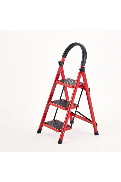 Crestj 3 Step Household Folding Ladder, Sturdy Metal Frame with Non-Slip Step...