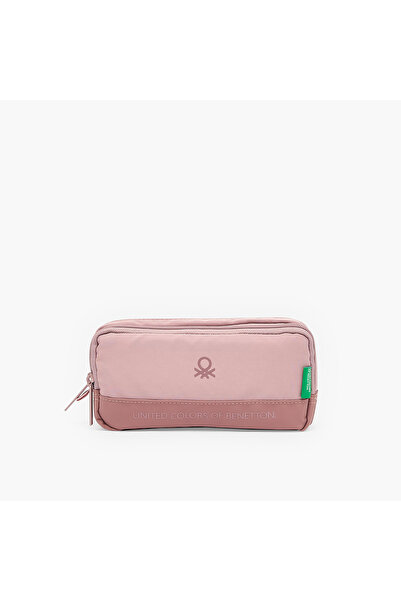 United Colors of Benetton Colourblock Pencil Pouch with 2 Compartments