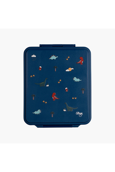 Citron -Lunch Box Dino 1900Ml With Food Jar 4 Cmprt