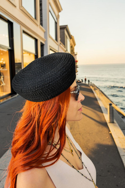 KAAN HOME Handmade Jute Straw Look French Beret Women's Hat Beret – Four Seas...