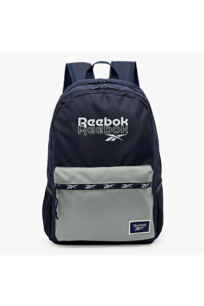 Reebok حقيبة ظهر مطبوعة بشعار كولور بلوك للأولاد من 8 إلى 13 سنة مع أحزمة كتف...