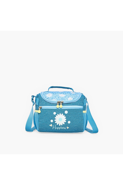 Enso Floral Print Lunch Bag for Girls 8-13 Years with Adjustable Strap