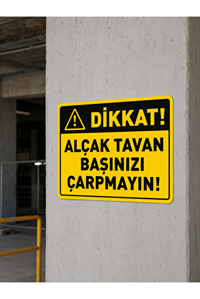 ünalgrup Caution Low Ceiling Warning Sign Dekota Pvc 25X35 cm Occupational Sa...
