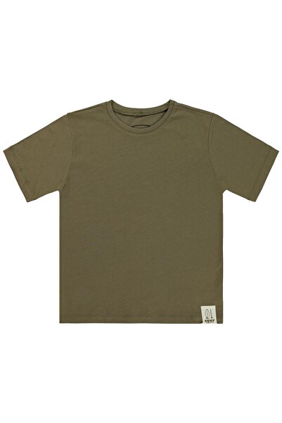 Civil Boys Basic Surf Label T-Shirt for Ages 10-13 - Khaki