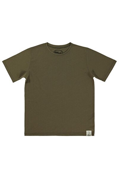 Civil Boys Basic Surf Label T-Shirt for Ages 10-13 - Khaki