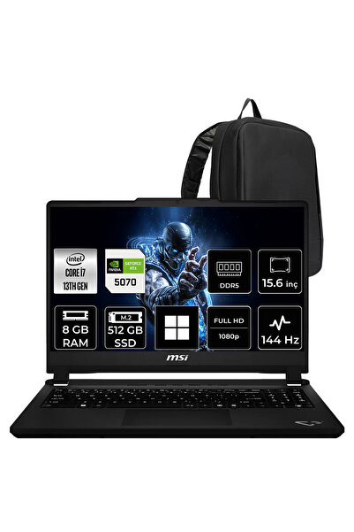 MSI Cyborg 15 Max Core i7 13620H RTX 5070 8GB 100W 8GB RAM 512GB SSD 15.6" Fu...