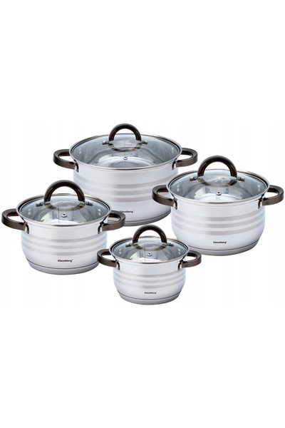 Klausberg Set garnituri complet, 8 piese. Oțel inoxidabil Inducție Gaz KLAUSB...