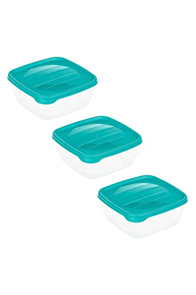 Z Store Set de 3 recipiente transparente pentru depozitarea alimentelor cu ca...