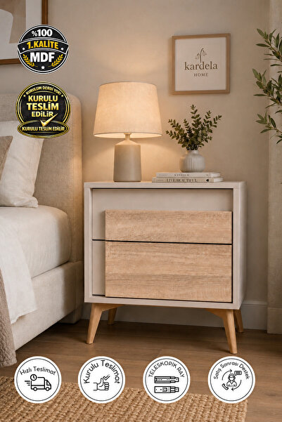 Kardelahome Kardela Premium Luna Komodin (ÜRÜN KURULU TESLİM EDİLMEKTEDİR)