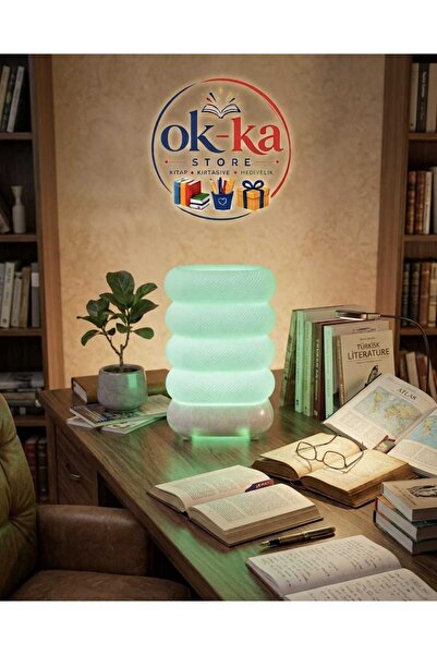OK-KA Store مصباح طاولة بتصميم متموج مزخرف