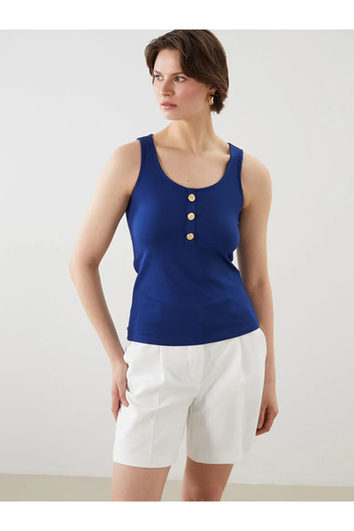 LC Waikiki Navy Blue U-Neck Women's Tank Top