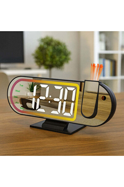 Vivendo Ceas digital cu proiectie, design minimalist si futurist, afisaj LED,...