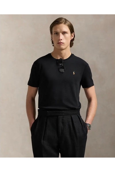 Ralph Lauren Black Label تي شيرت بقصة خاصة من الجيرسيه ذو ياقة دائرية