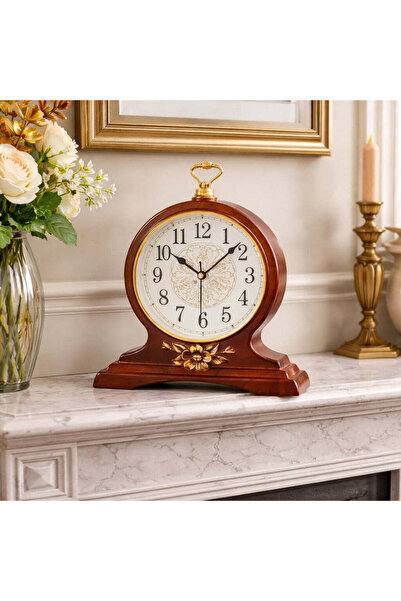Vivendo Ceas de masa decorativ cu design vintage elegant 31x35 cm