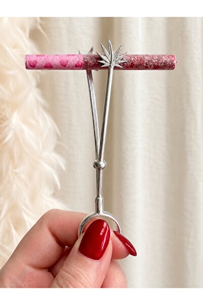GlassySKY Elegant Leaf-Designed Tobacco Product Holder Finger Ring, Anti-Yell...