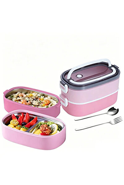 TAPIT Children’s stainless steel lunch box, 1400 millilitres, double-layered ...