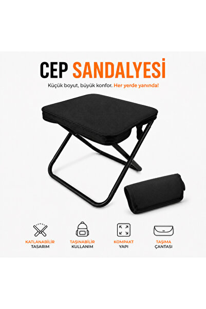Ayers Katlanabilir Cep Sandalyesi, Taşınabilir Kompakt Mini Oturak, Hafif Tas...