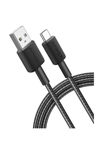 Anker USB-A - USB-C 322 Καλώδιο Δεδομένων και Φόρτισης, 18W, 0.9μ, Μαύρο, Σε ...