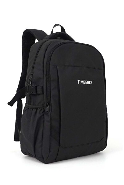 Timberly Black Laptop Backpack - Multi-functional with Water-Resistant Fabric...