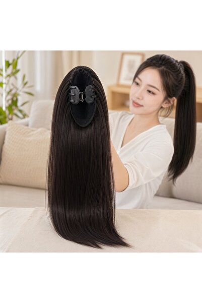 Generic 1 Heat Resistant Clip In Ponytail Extension Long Straight Daily Wear ...