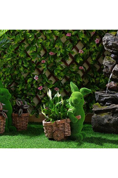 PAN HOME Moss Rabbit Planter 32.5x17.5x37cm - Green