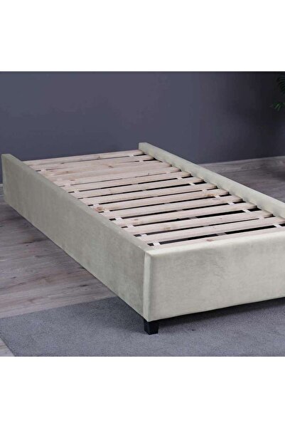 PAN HOME قاعدة سرير جاليا مخملية بيضاء 120×200 سم